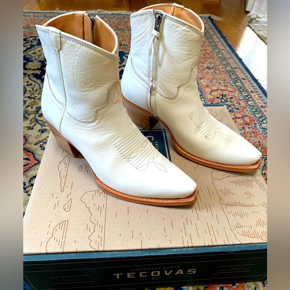 Tecovas White Western Bootie